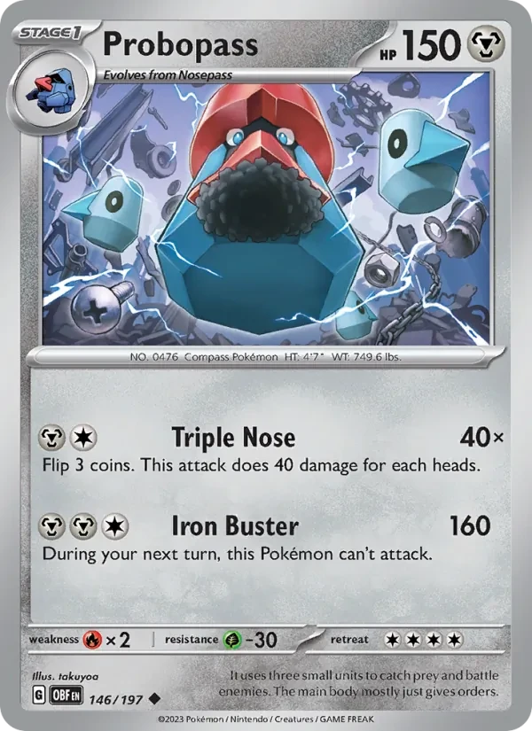 Probopass 146/197 Obsidian Flames Pokémon card