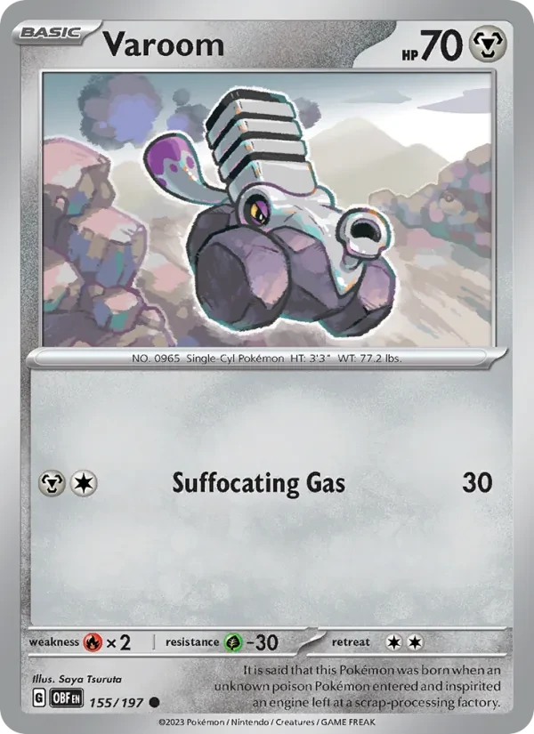 Varoom 155/197 Obsidian Flames Pokémon card