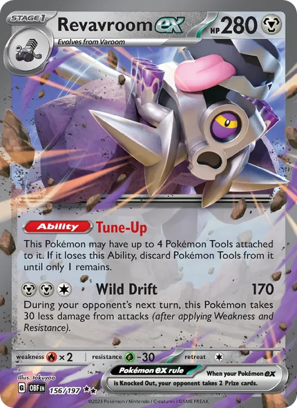Revavroom ex 156/197 Obsidian Flames Pokémon card