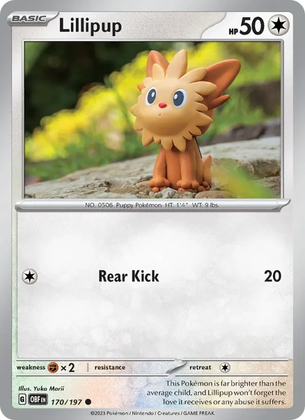Lillipup 170/197 Obsidian Flames Pokémon card