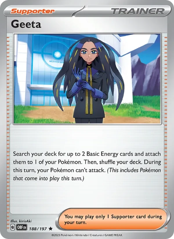 Geeta 188/197 Obsidian Flames Pokémon card