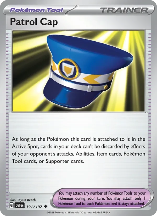 Patrol Cap 191/197 Obsidian Flames Pokémon card