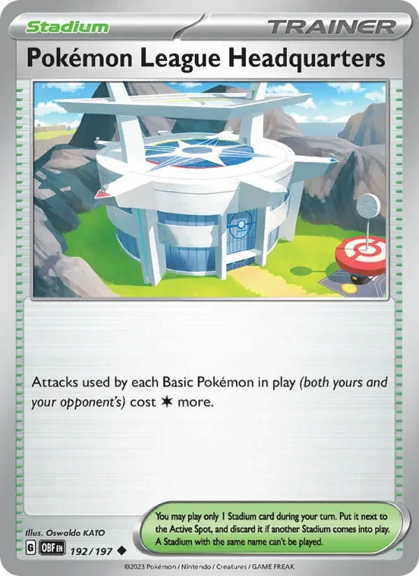 Pokémon League Headquarters 192/197 Obsidian Flames Pokémon card