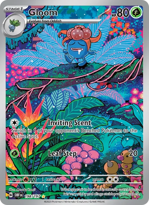 Gloom 198/197 Obsidian Flames Pokémon Karte