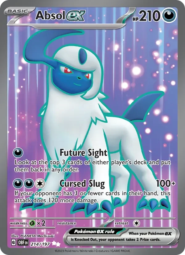 Absol ex 214/197 Obsidian Flames Pokémon card
