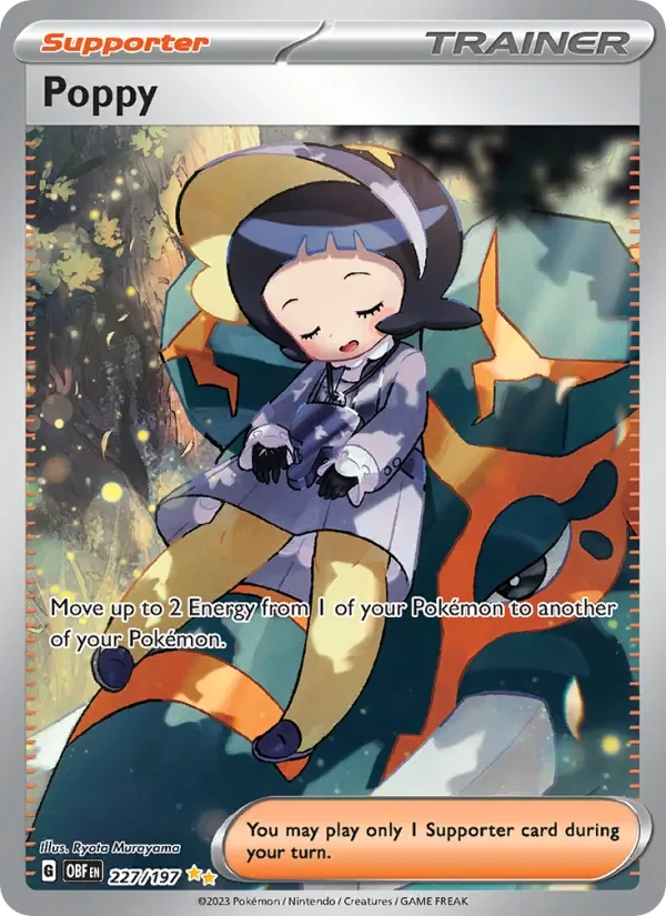Poppy 227/197 Obsidian Flames Pokémon card