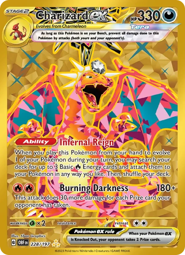 Charizard ex 228/197 Obsidian Flames Pokémon card