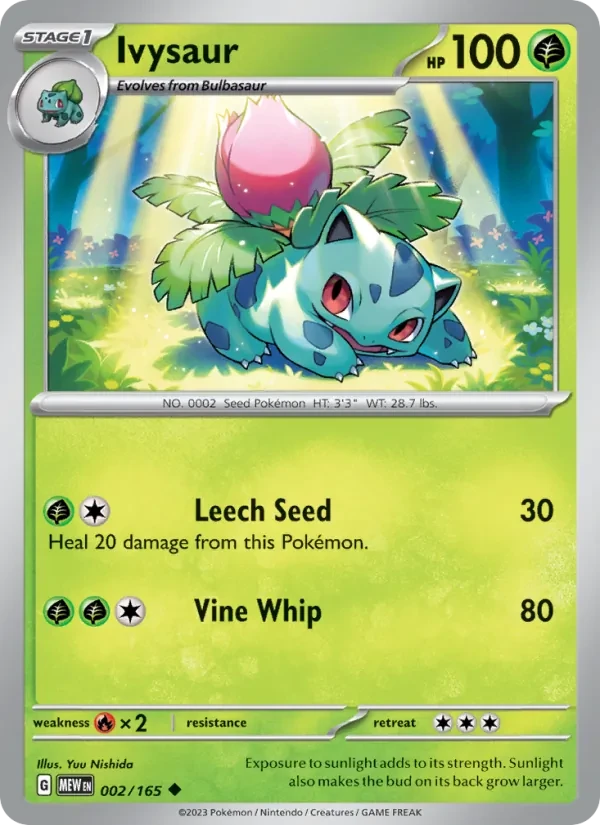 Ivysaur 002/165 151 Pokémon card