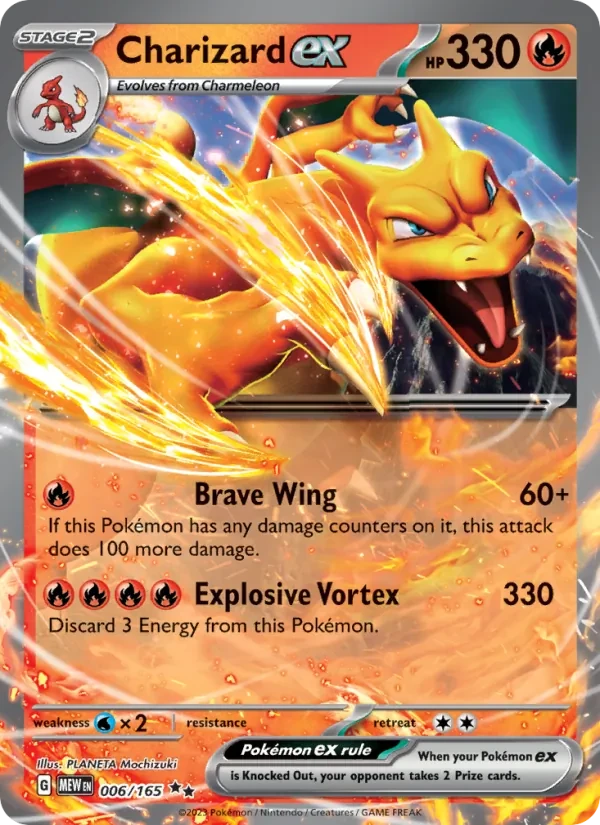 Charizard ex 006/165 151 Pokémon card