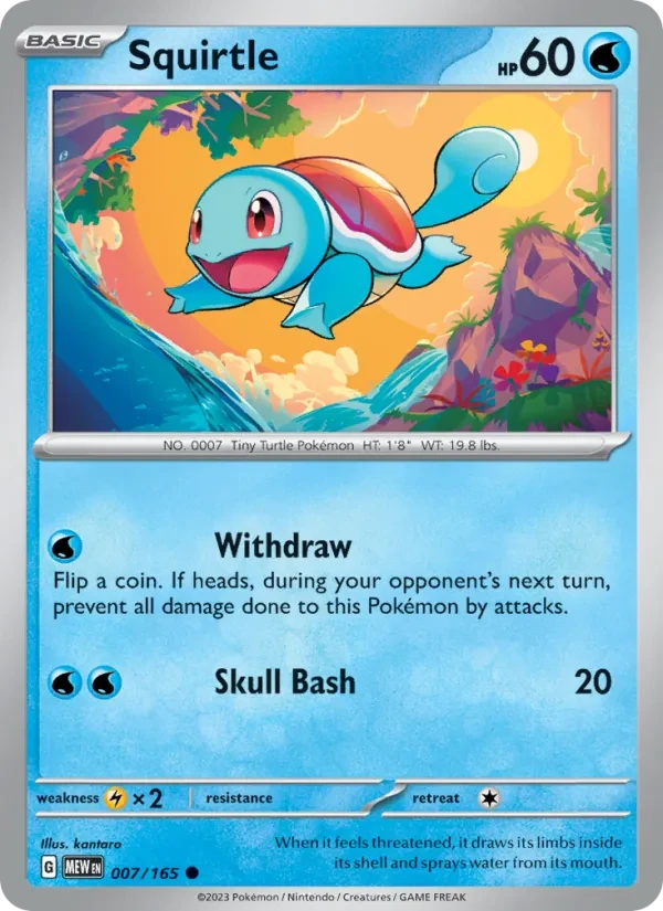Squirtle 007/165 151 Pokémon card