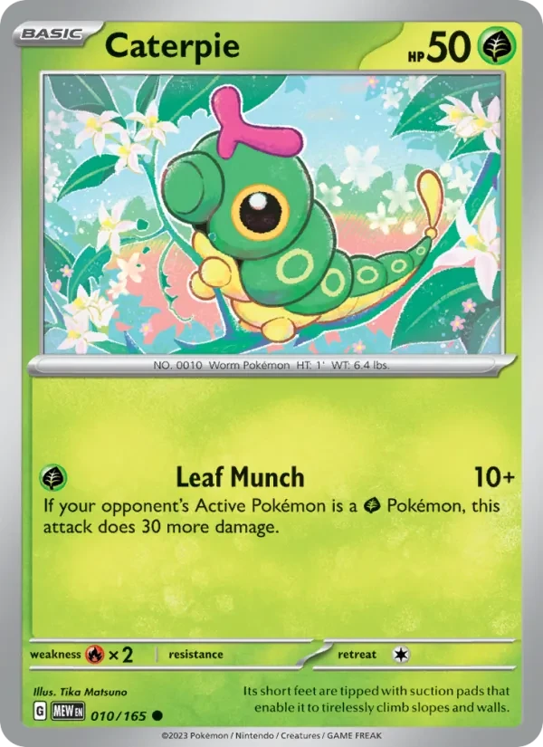 Caterpie 010/165 151 Pokémon card