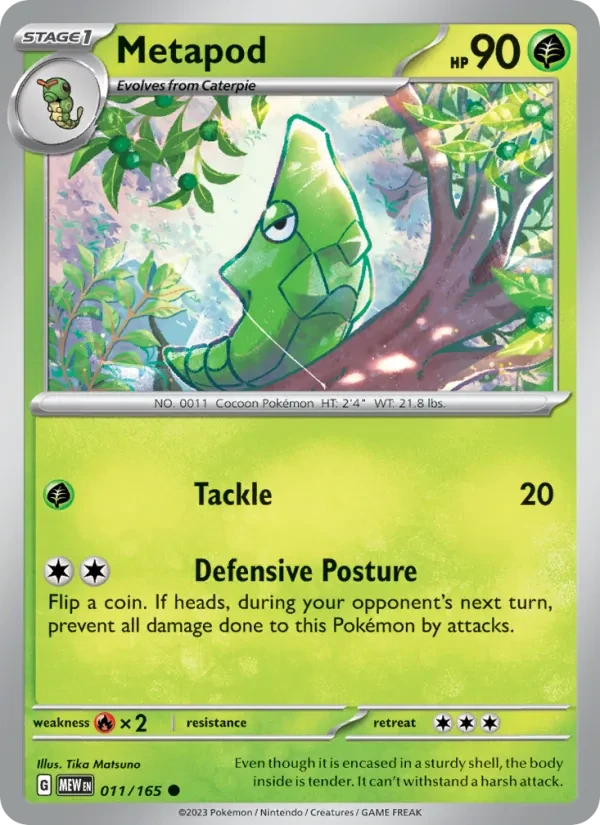 Metapod 011/165 151 Pokémon card