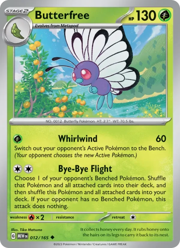 Butterfree 012/165 151 Pokémon card