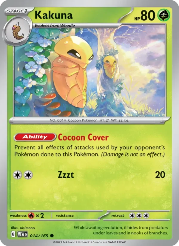 Kakuna 014/165 151 Pokémon card