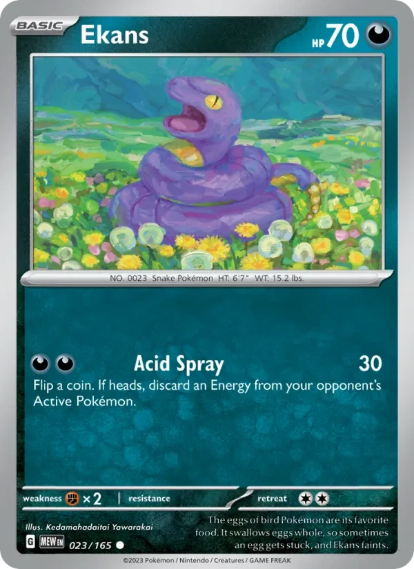 Ekans 023/165 151 Pokémon card