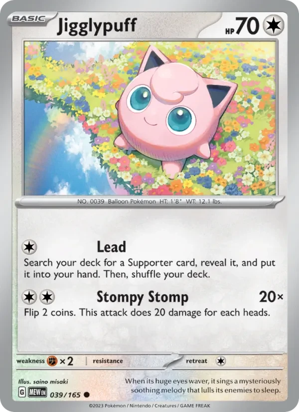 Jigglypuff 039/165 151 Pokémon card