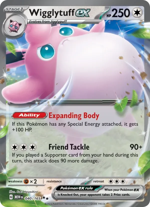 Wigglytuff ex 040/165 151 Pokémon card