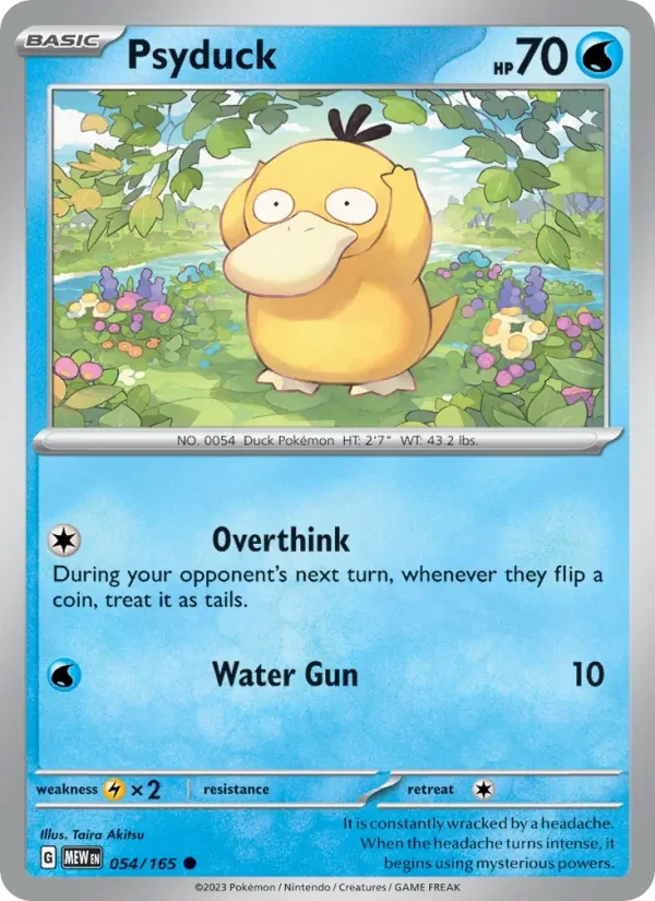 Psyduck 054/165 151 Pokémon card
