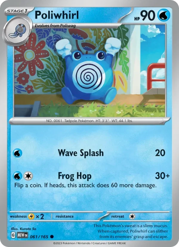 Poliwhirl 061/165 151 Pokémon card