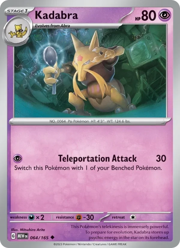 Kadabra 064/165 151 Pokémon card