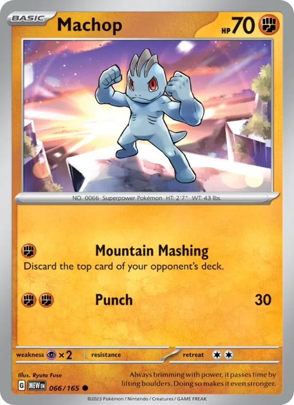 Machop 066/165 151 Pokémon card