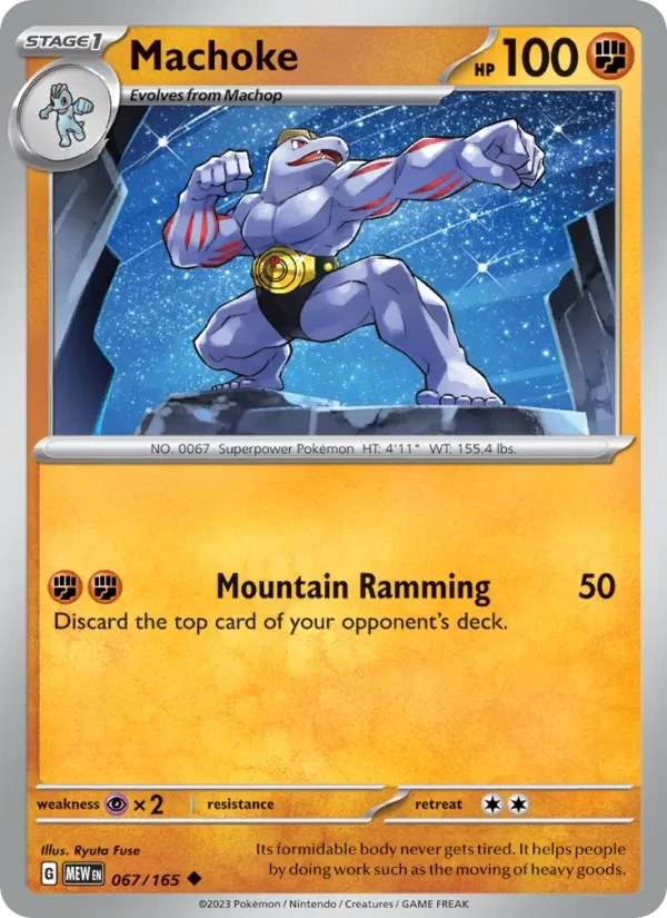 Machoke 067/165 151 Pokémon Karte