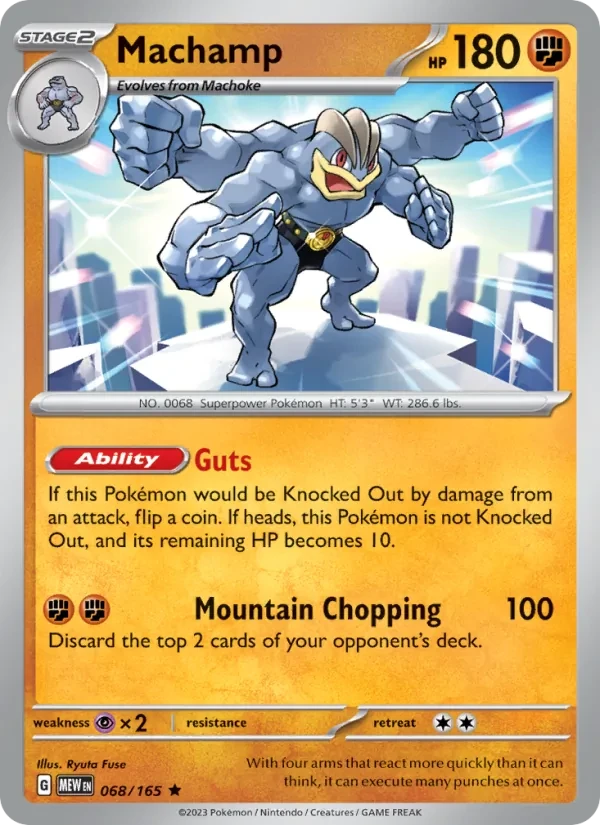 Machamp 068/165 151 Pokémon card