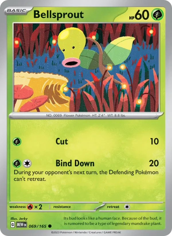 Carta Pokémon Bellsprout 069/165 151