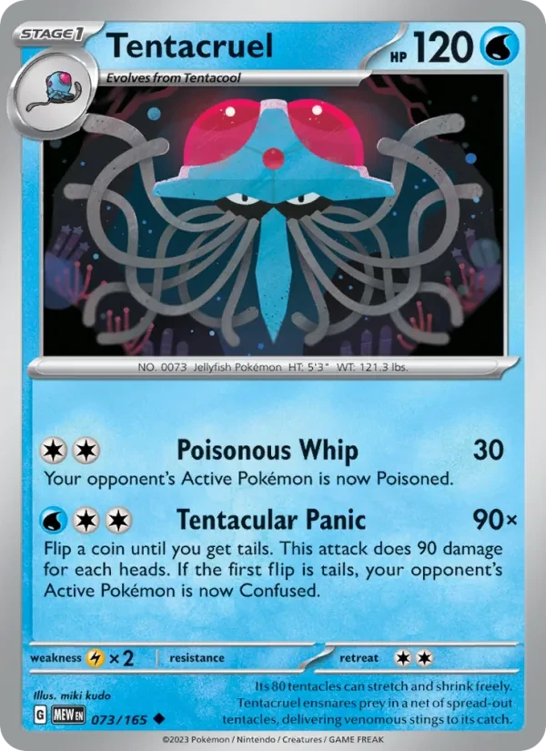 Tentacruel 073/165 151 Pokémon Karte