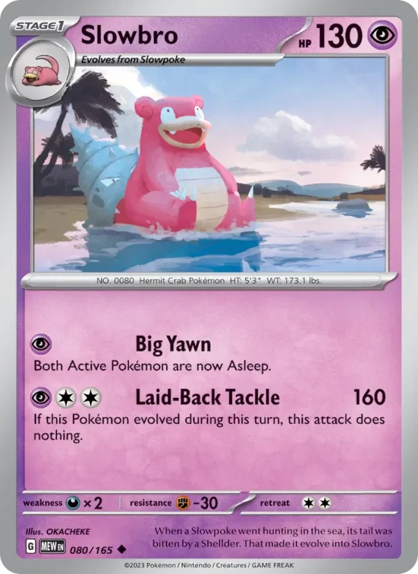 Slowbro 080/165 151 Pokémon card