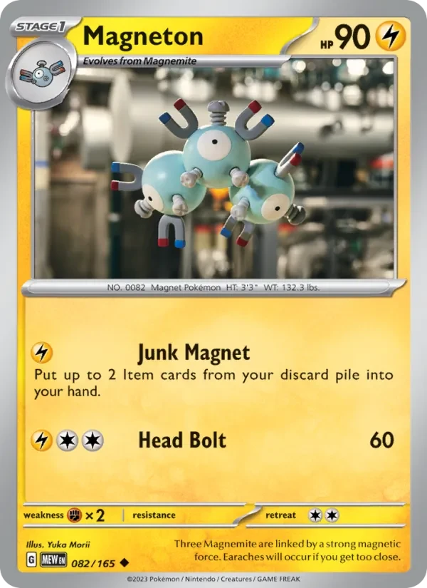Magneton 082/165 151 Pokémon card