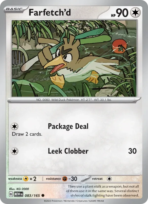 Farfetch'd 083/165 151 Pokémon card
