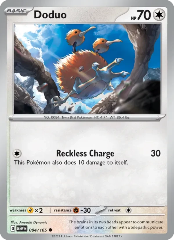 Doduo 084/165 151 Pokémon card
