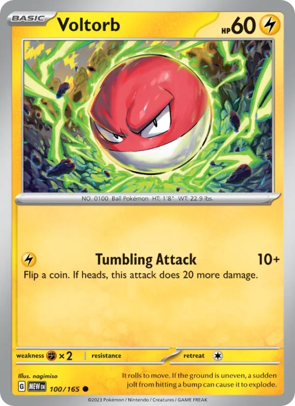 Voltorb 100/165 151 Pokémon card