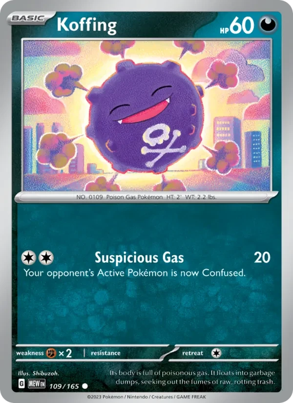 Koffing 109/165 151 Pokémon Karte