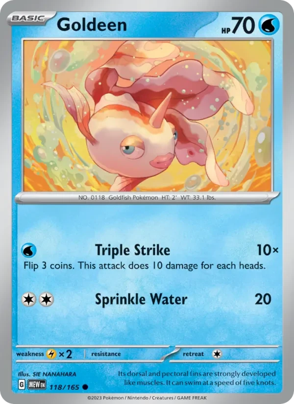 Goldeen 118/165 151 Pokémon card