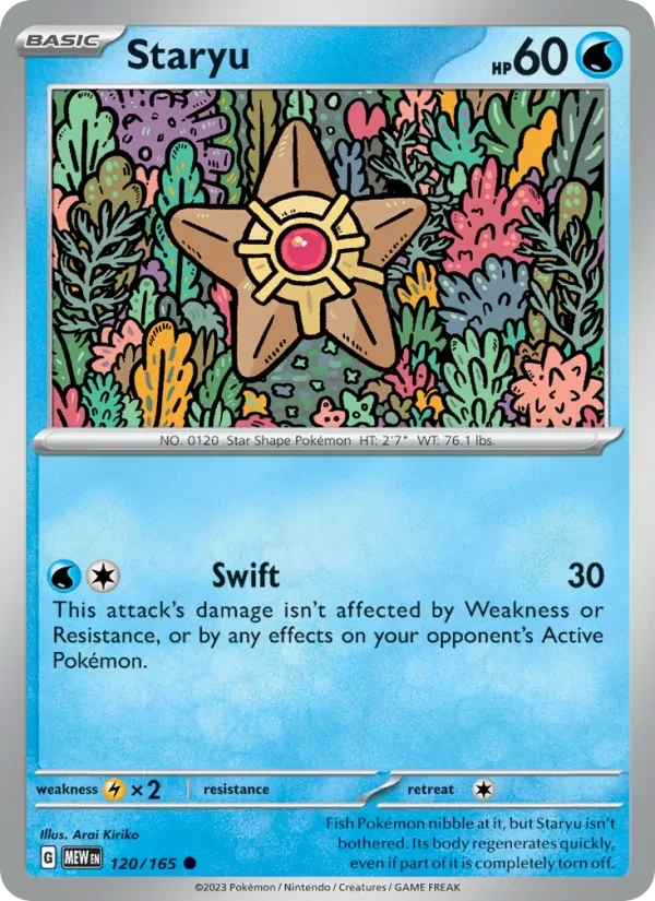 Staryu 120/165 151 Pokémon Karte