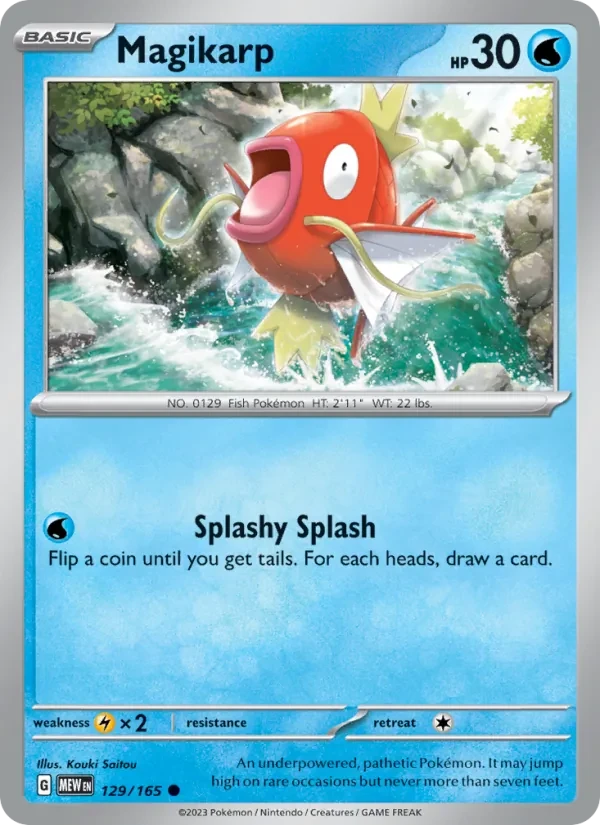 Magikarp 129/165 151 Pokémon card