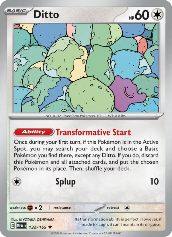 Ditto 132/165 151 Pokémon card