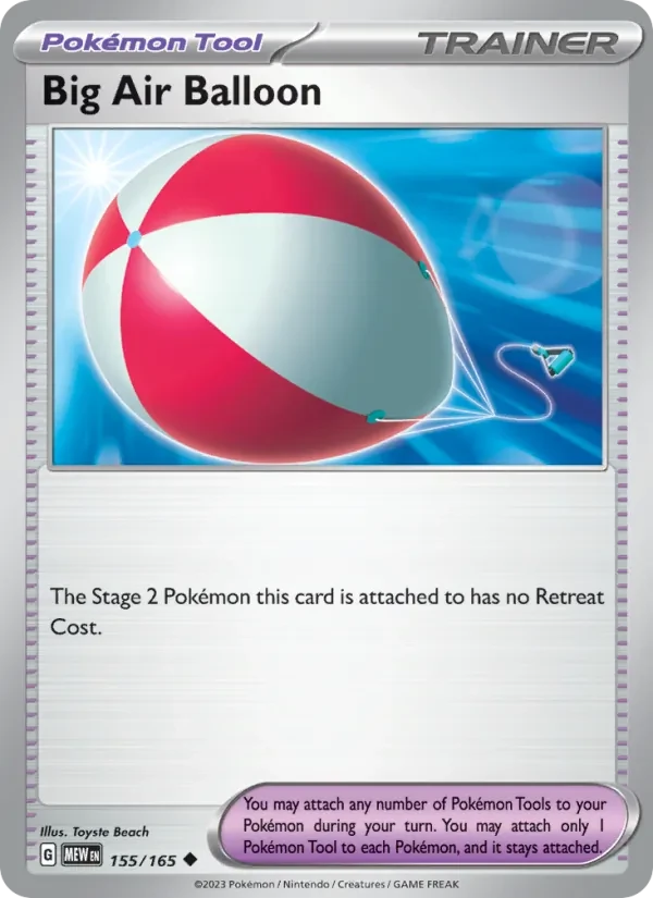 Big Air Balloon 155/165 151 Pokémon card