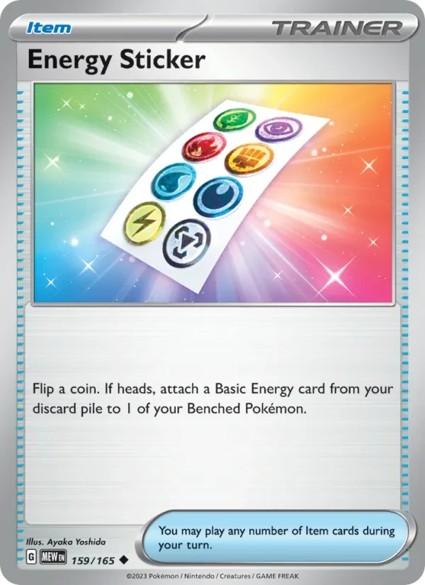 Energy Sticker 159/165 151 Pokémon card