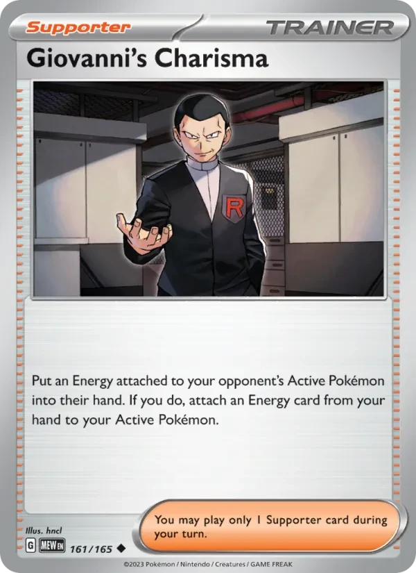 Giovanni's Charisma 161/165 151 Pokémon card