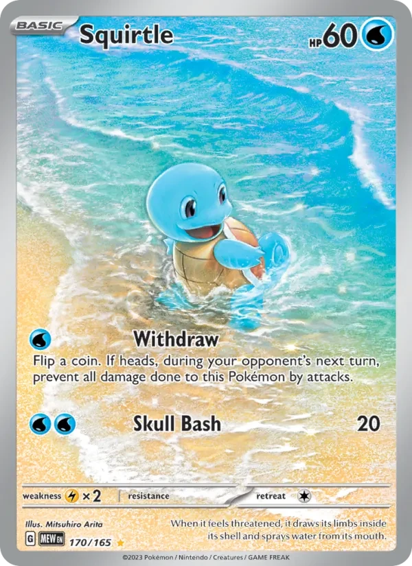 Squirtle 170/165 151 Pokémon kaart