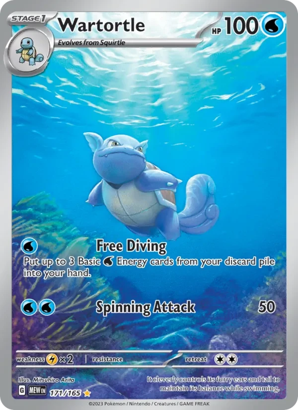 Wartortle 171/165 151 Pokémon card