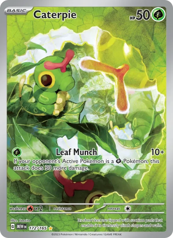 Caterpie 172/165 151 Pokémon card