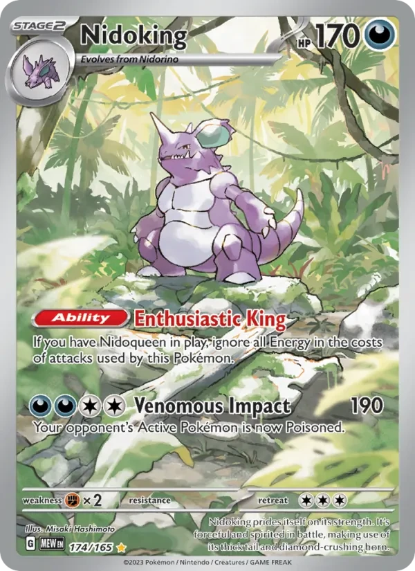 Nidoking 174/165 151 Pokémon card