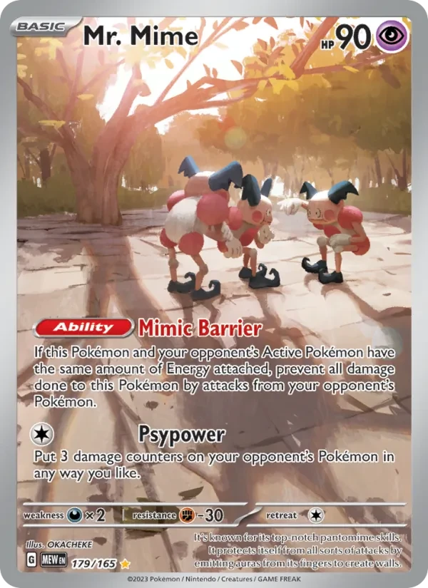 Mr. Mime 179/165 151 Pokémon card
