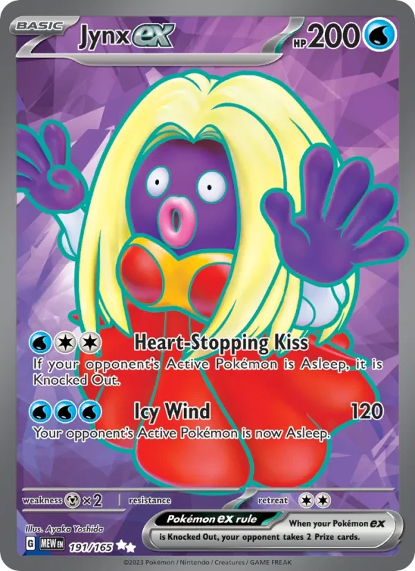 Jynx ex 191/165 151 Pokémon card