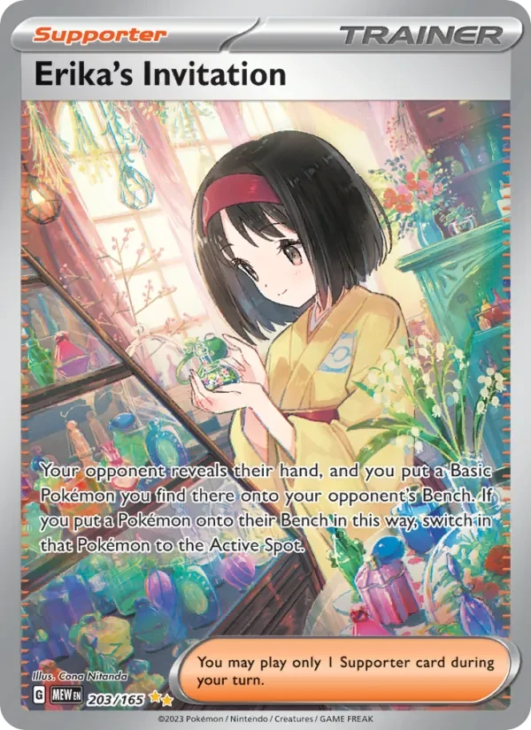 Erika's Invitation 203/165 151 Pokémon card