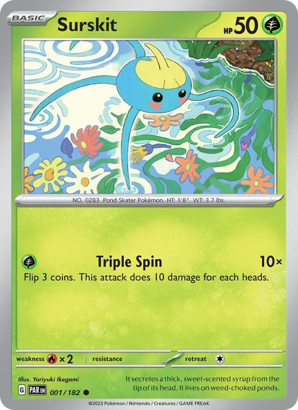 Surskit 001/182 Paradox Rift Pokémon card